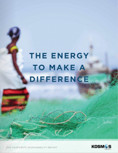 SullivanPerkins | Kosmos Energy Corporate Responsibility Report Cover